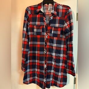 Flannel Shirt Dress
